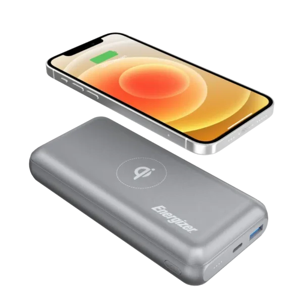 ⁦מטען נייד סוללת גיבוי Energizer 20,000mAh 22.5W PD + Wireless Charge⁩ – תמונה ⁦2⁩