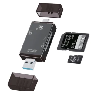 קורא כרטיסי זיכרון 6 ב-1 חיבור USB / TYPE-C