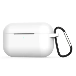 כיסוי סיליקון כולל תליה AIRPODS - לבן