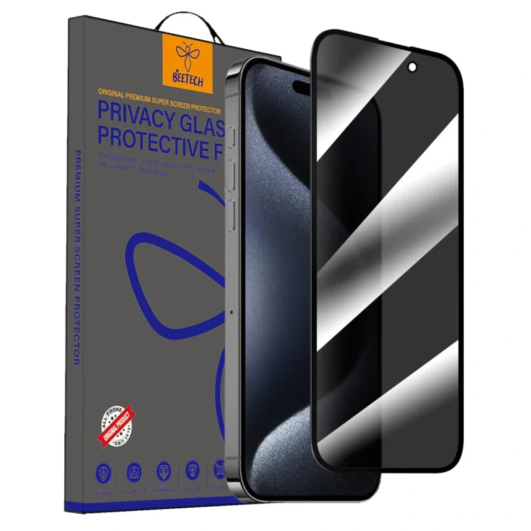 מגן מסך זכוכית מלאה BeeTech Privacy פרטיות ל- iPhone 17 Pro