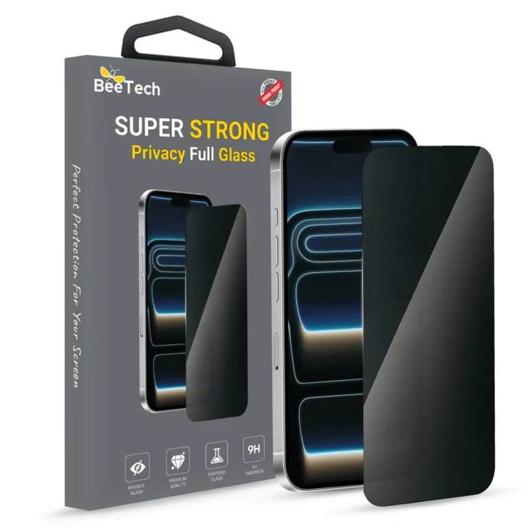 מגן מסך זכוכית מלאה BeeTech Privacy Super Strong ל- iPhone 17 Pro